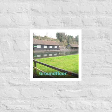 Lakeside Serenity Poster with Groundfloor with House Logo