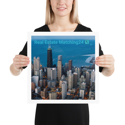 Beutiful Sinari Poster with Real Estate Matching24 Logo