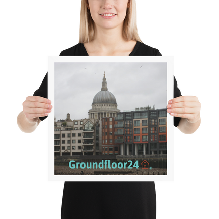 St. Paul's Cathedral Poster with Groundfloor24 Logo