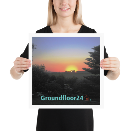 Beutiful Sunset Sinari Poster with Groundfloor24 with House Logo