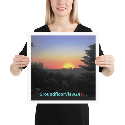 Beutiful Sunset Sinari Poster with groundfloorview24 with House Logo