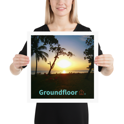 Beutiful Sea View Poster with Groundfloor with House Logo