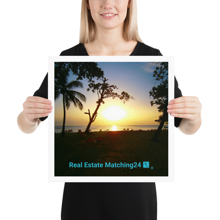 Beutiful Sea View Poster with realestatematching24 with key Logo
