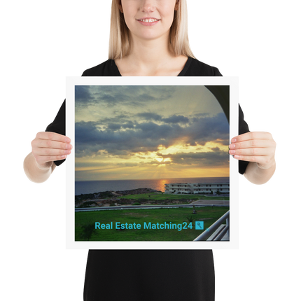 Natural View Poster with realestatematching24 with key Logo