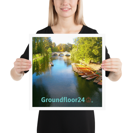 Beautiful Nature Poster with Groundfloor24 with House Logo