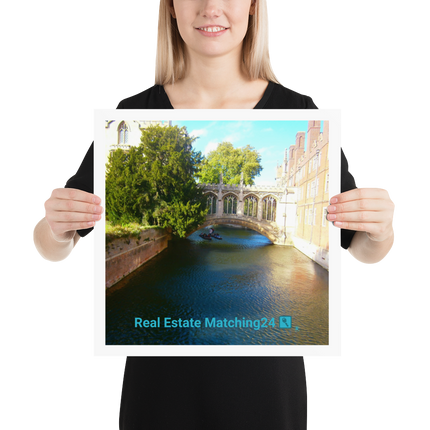 Beutiful Canel Poster with realestatematching24 with key Logo