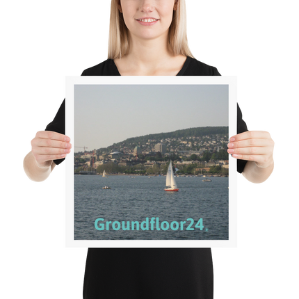Beutiful River & Hills Sinari Poster with Groundfloor24 without House Logo