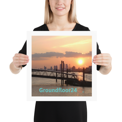 Evening Glow Poster with Groundfloor24 with House Logo