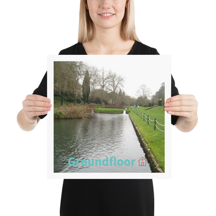 Lakeside Beauty Poster with Groundfloor with House Logo
