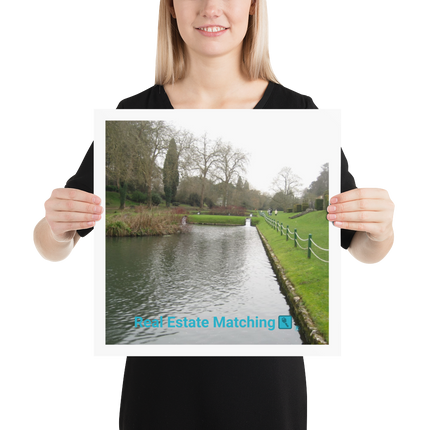Lakeside Beauty Poster with realestatematching with key Logo