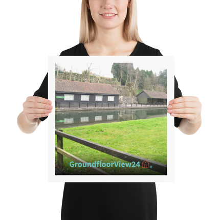 Lakeside Serenity Poster with groundfloorview24 with House Logo