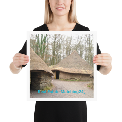 Village Charm Poster with realestatematching24 without key Logo
