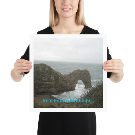 Coastal Escape Poster with realestatematching without key Logo