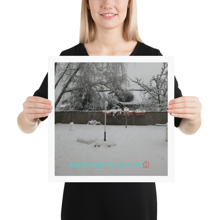 Winter Wonderland Poster with realestatepartner24 with house Logo