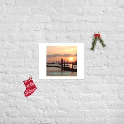 Evening Glow Poster with realestatematching with key Logo
