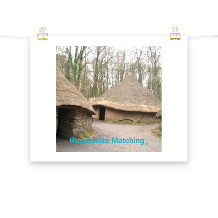 Village Charm Poster with realestatematching without key Logo