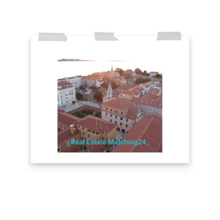 Roof Sunset View Poster with realestatematching24 without key Logo