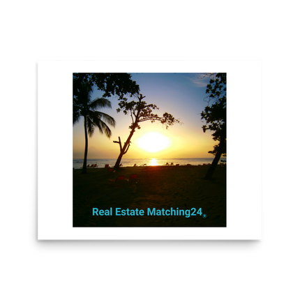 Beutiful Sea View Poster with realestatematching24 without key Logo