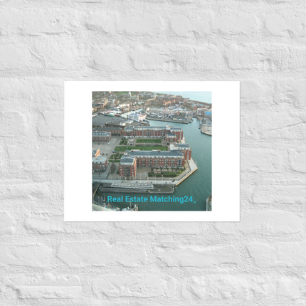 Nice City Poster with realestatematching24 without key Logo