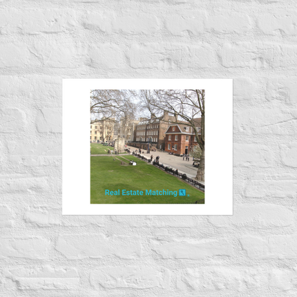 Beutiful Park Poster with realestatematching with key Logo