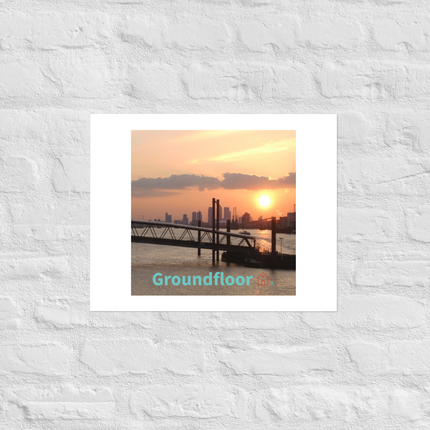 Evening Glow Poster with Groundfloor with House Logo