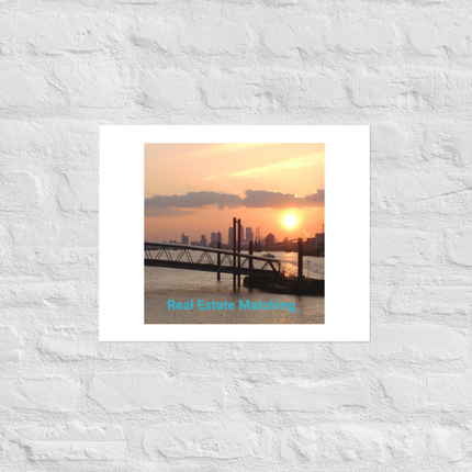 Evening Glow Poster with realestatematching without key Logo