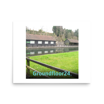 Lakeside Serenity Poster with Groundfloor24 without House Logo