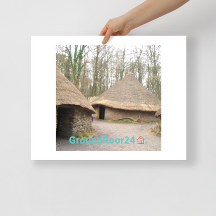 Village Charm Poster with Groundfloor24 with House Logo