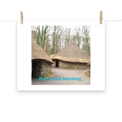 Village Charm Poster with realestatematching without key Logo