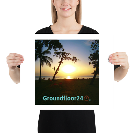 Beutiful Sea View Poster with Groundfloor24 with House Logo