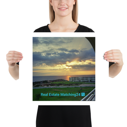 Natural View Poster with realestatematching24 with key Logo