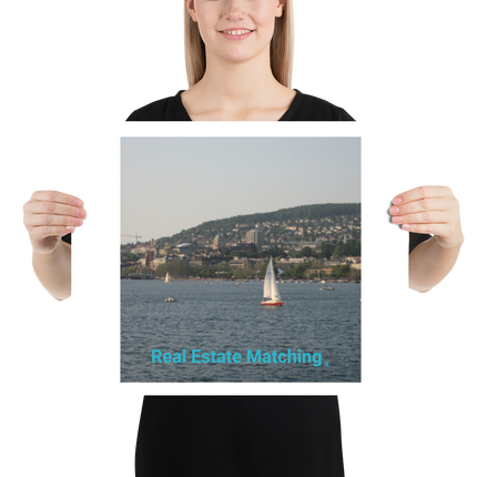 Beutiful River & Hills Sinari Poster with realestatematching without key Logo