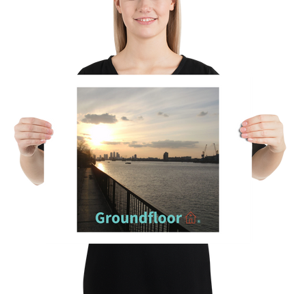 Awesome River View Poster with Groundfloor with House Logo