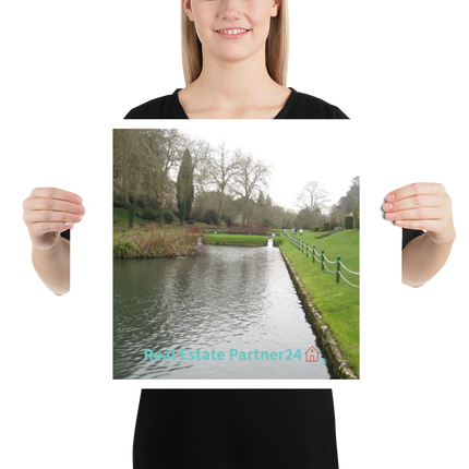 Lakeside Beauty Poster with realestatepartner24 with house Logo