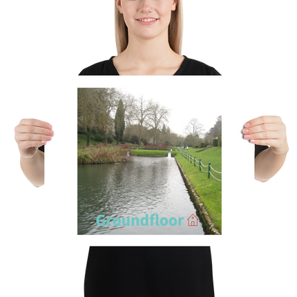 Lakeside Beauty Poster with Groundfloor with House Logo