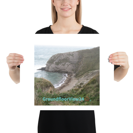 Sea & Hills Poster with groundfloorview24 with House Logo
