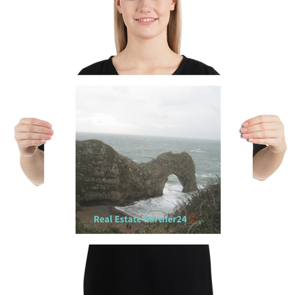 Coastal Escape Poster with realestatepartner24 with house Logo