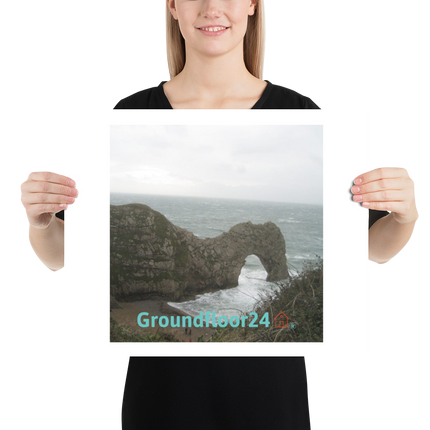 Coastal Escape Poster with Groundfloor24 with House Logo