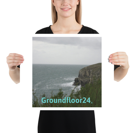 Seaside Serenity Poster with Groundfloor24 without House Logo