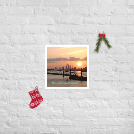 Evening Glow Poster with realestatematching with key Logo