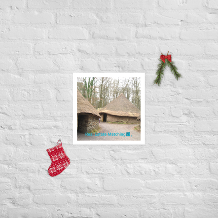 Village Charm Poster with realestatematching with key Logo