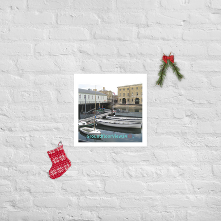 Boat on Water Poster with groundfloorview24 with House Logo