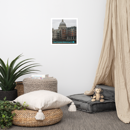 St. Paul's Cathedral Poster with Real Estate Matching24 Logo