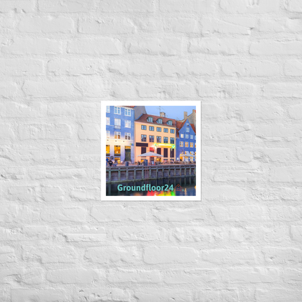 Nyhavn Poster with Groundfloor24 Logo