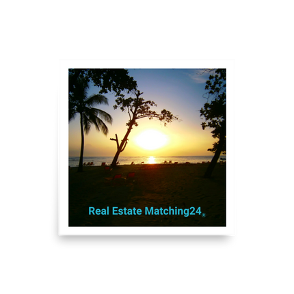 Beutiful Sea View Poster with realestatematching24 without key Logo
