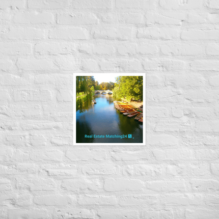 Beautiful Nature Poster with realestatematching24 with key Logo