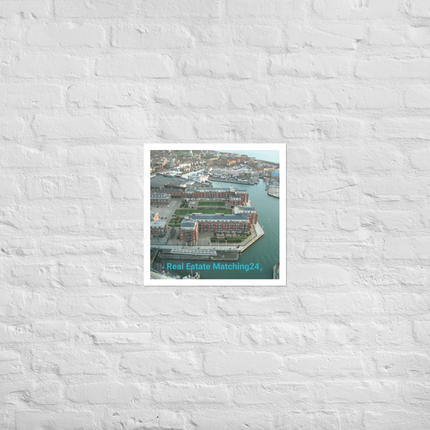 Nice City Poster with realestatematching24 without key Logo
