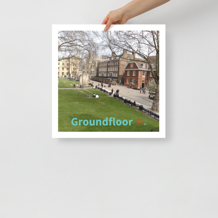 Beutiful Park Poster with Groundfloor with House Logo