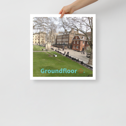 Beutiful Park Poster with Groundfloor with House Logo