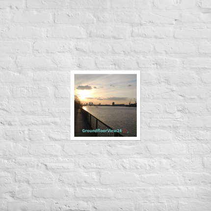 Awesome River View Poster with groundfloorview24 with House Logo